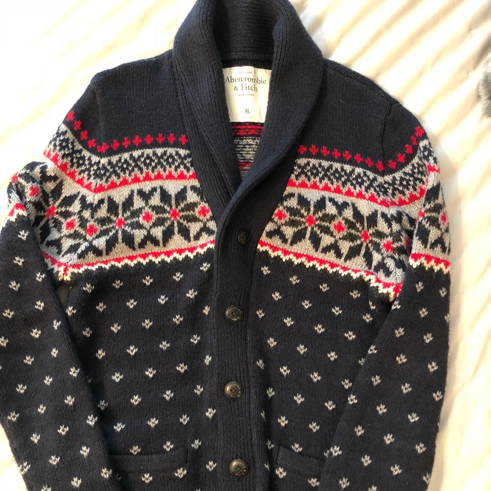 Shawl collar cardigan sweater